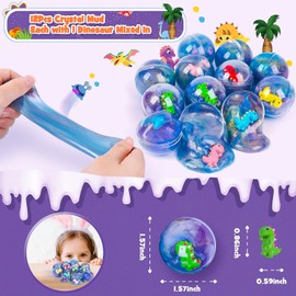 CGBOOM Dinosaurier Party Mitgebsel Kindergeburtstag, Kindergeburtstag Gastgeschenke, Schleim Eier Leuchtende Dino Kratzbild Geburtstagstüten Dino Deko kindergeburtstag Dinosaurier Spielzeuge Jungen