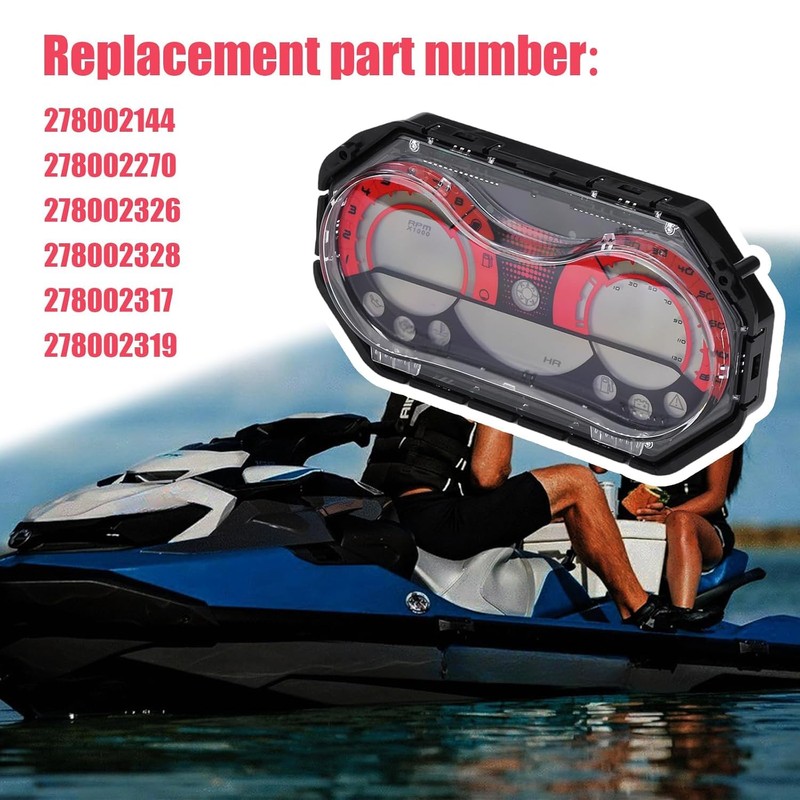 278002270 278002144 LCD Digital Jet Ski Speedometer Red Fit for