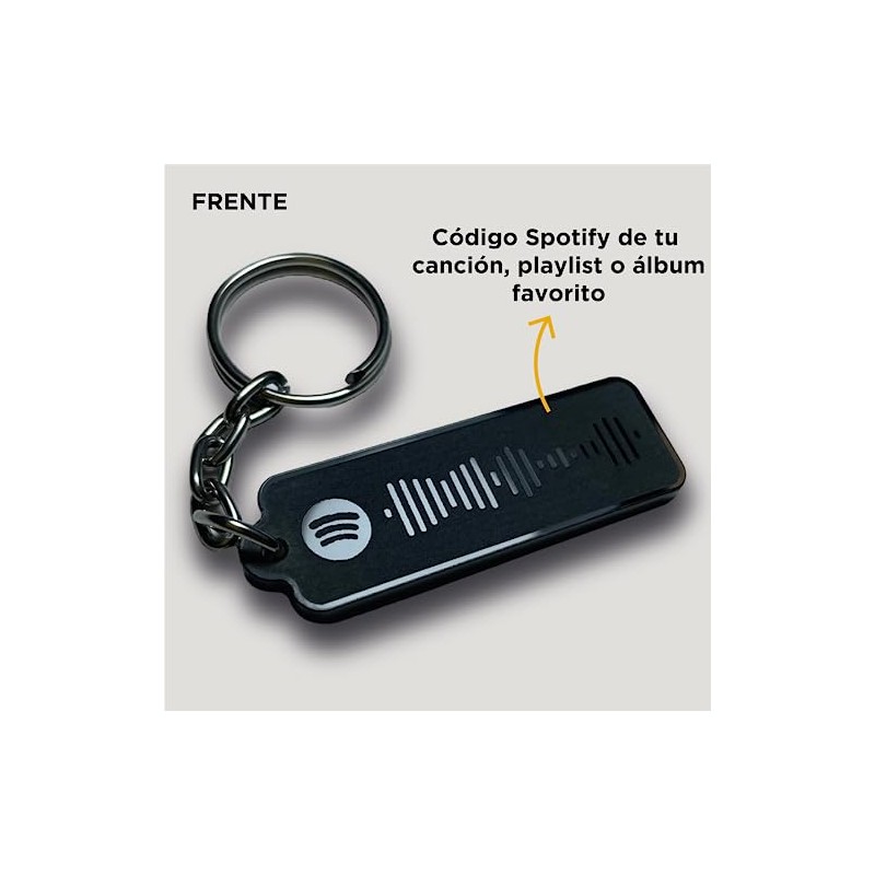 Llavero personalizado con código escaneable Spotify ideal para regalo