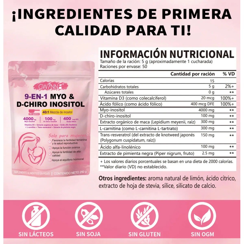 Gwynne Myo Chiro Inositol Polvo 250g