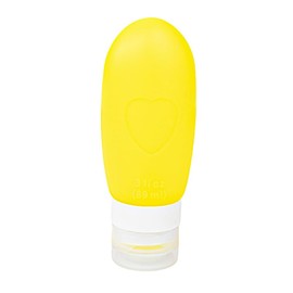 Tostyles 3 OZ Silicone Travel Bottles Squeezing Type Leak Proof Refillable Squeezable Containers Mini Small Empty Travel Bottles for Shampoo Conditioner Lotion Toiletries (Yellow)