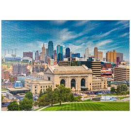 MyPuzzle Skyline of Kansas City, Missouri, USA - Premium 1000 Piece Puzzle - MyPuzzle Special Collection by Puzzle Galaxy
