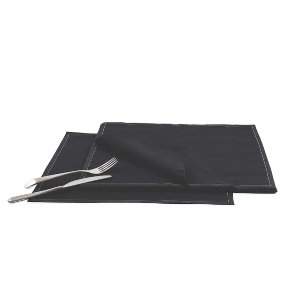 Five Star Napkins 100% Cotton Dinner Napkins, Dinner Napkin, Disposable Napkin, Everyday, Events, Receptions, Party Napkin, Catering, Weddings, Cotton Napkins, 25 Pack, Black