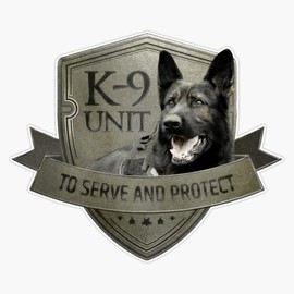 K-9 Unit Window Bumper Sticker Decal 5"