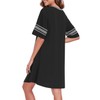 YVH Women's Nightdresses Nightshirt V Neck Nightwear Casual Nighties Sleepwear