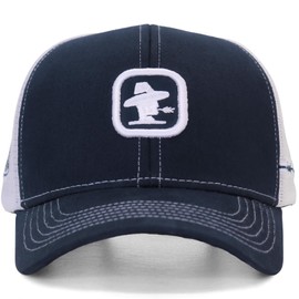 Sacudido's 6-Panel Cap Hat | Navy and White | Classic Country Ranch Style | Adjustable for Men Women