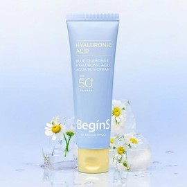 Jeongsaemmul Begins by JUNGSAEMMOOL Sun Blue Chamomile Soothing SPF50+ / 50ml MNS Hyaluronic Acid Moisture Sun Cream / 비긴스 바이 정샘물 선 블루 캐모마일 진정 SPF50+ / 50ml MNS 히알루론산 수분 선 크림