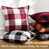 Sungeek Set of 2 Buffalo Plaid Tartan Cushion Covers, Decorative