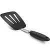 Unbranded Hygienic Solid Heat-Resistant Flexible Slotted Silicone Spatula, Black Non-st...