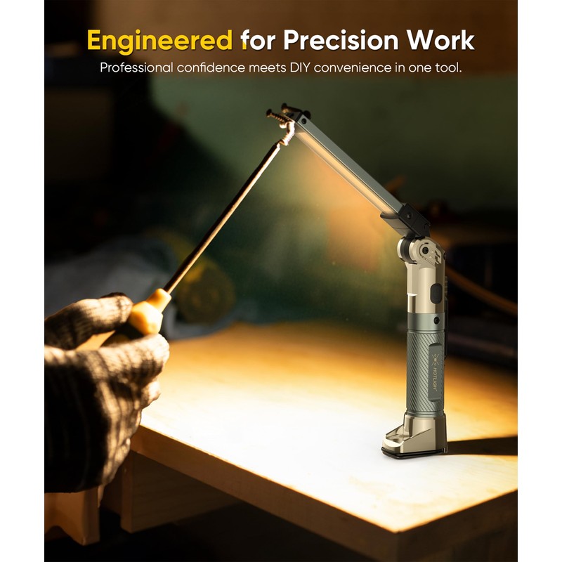 HOTLIGH Magnetic Work Light - 4000mAh Rechargeable Work Light with