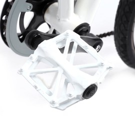 Aluminium Alloy Cycling Bike Pedals, Lightweight Bike Platform Pedals for Mountain Bike BMX MTB Road Bicycle (White)