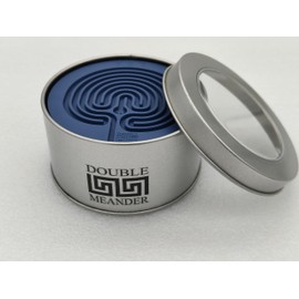 Classic Labyrinth Blue Silicone Coasters - Set of 8 Non-Slip, Heat-Resistant Drink Coasters for Coffee, Tea, and Glasses - Durable, Easy to Clean, Decorative Tabletop Protection