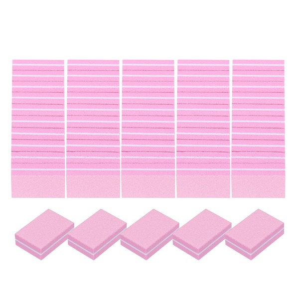 HARFINGTON 100pcs Mini Nail Buffers, 100/180 Grit Nail Sanding Blocks,