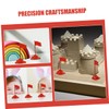 KOMBIUDA 60Pcs Miniature Plastic Flags for Sand Table Small National