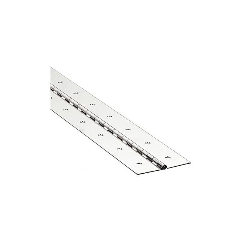 Continuous Hinge, Nickel, 8 ft. L, 3 in. W