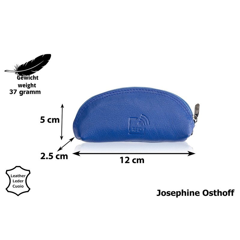 Josephine Osthoff Key Case Mini Coin Pocket Genuine Leather with