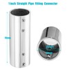 Handrail Straight Pipe Fitting Connector,AICWIOO 1 Inch 316 Stainless Steel