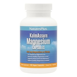 Natures Plus KalmAssure Magnesium 420 mg - 90 Vegan Capsules, Pack of 2 - Supports Nerve & Muscle Relaxation - Non-GMO, Gluten Free - 60 Total Servings