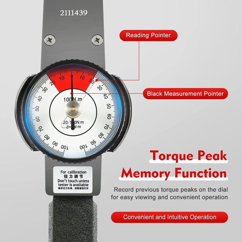 MaldHau Dial Indicator Torque Wrench, Inch Pound Torque Wrench 1/2"