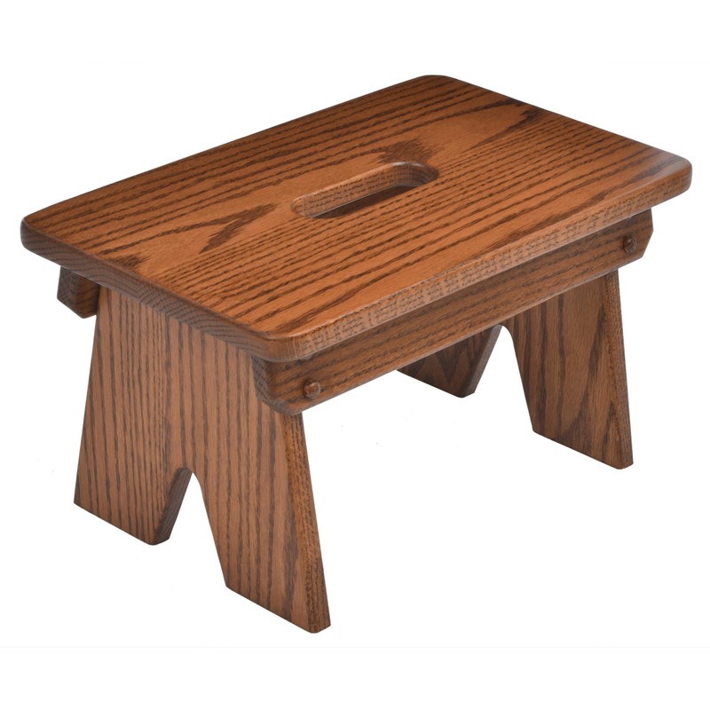Amish Handcrafted Solid Wood Step Stool Bench Footstool A Step