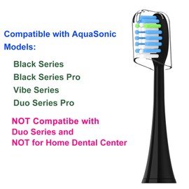 Pisoniclreara Replacement Toothbrush Heads 8 Pack for AquaSonic Black Series Compatible with Vibe Series Electric Tooth Brush Duo Series pro Heads