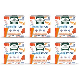 L'Angelica, Waterstick, Gusto Mandarino e Arancia, Ventre Piatto, Con Vitamine e Minerali, Contro Stanchezza e Affaticamento, Zero Zuccheri & Zero Calorie, Senza Conservanti, 6 Astucci da 12 Stick