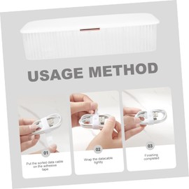 OSALADI Cord Storage Box Cover Multi-Cable Organizer for Home Office and Study Room Data Cable Storage for Wire Management and Cleanliness