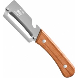 MultiFunctional Vegetable Peeler, Non-Slip Wooden Handle with Sharp Stainless Steel Blade, Built-in Bottle Opener - Perfect Kitchen Peeler For Veggie,