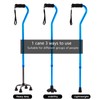 LIXIANG Quad Cane,Walking Cane with 4-Pronged Base for Extra Stability,Foam