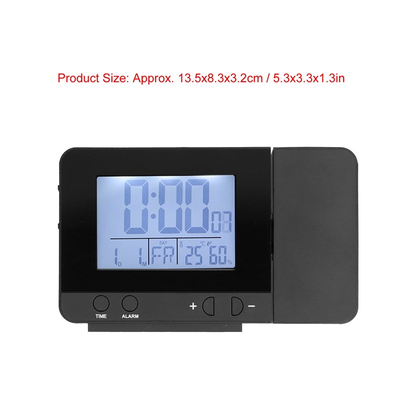 180° Rotation Projection Alarm Clock USB Powered LED Digital Clock