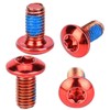 DECHOUS 1 Box Titanium Steel Bike Disc Brake Screws Red