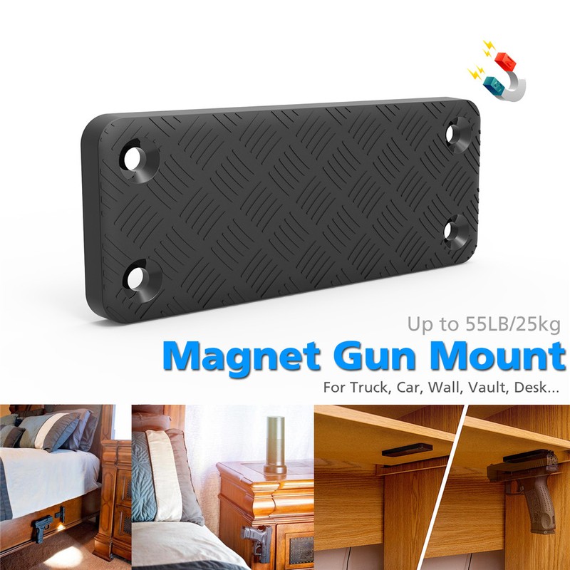 Rubber Coated Magnetic Gun Mount for Handguns Airguns Rifle and