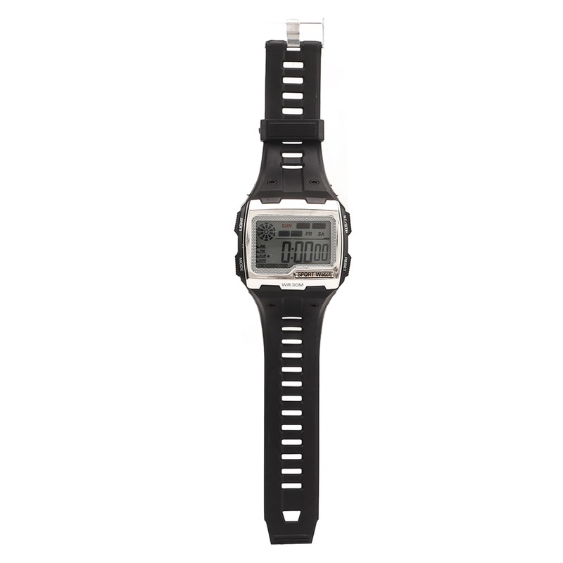 Men Digital Sports Watch WR30M Waterproof Day Date Display Electronic