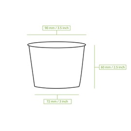 BIOZOYG Soup Cups to Go, Pack of 25, 200 ml / 8 oz, Diameter 90 mm, Brown Soup Bowls, Disposable Tableware, Alternative to Plastic Bowls, To Go Cups, Soup Bowl