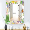 Designart 'Bohemian Butterflies' Bohemian & Eclectic Mirror Blue 23.7 in.