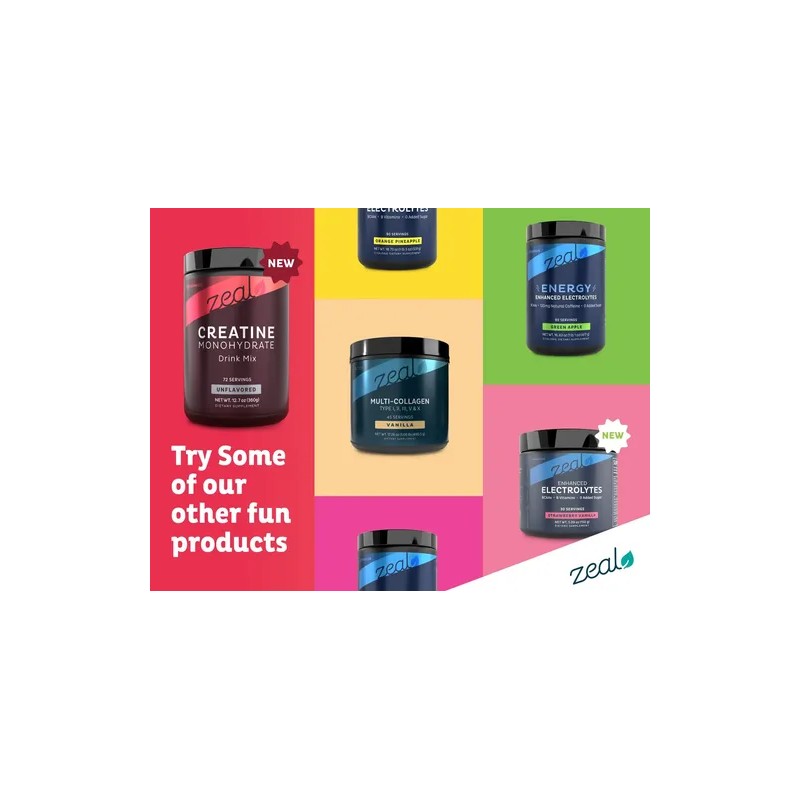 Zeal Creatine Monohydrate Micronizado Sin Sabor 5000 Mg