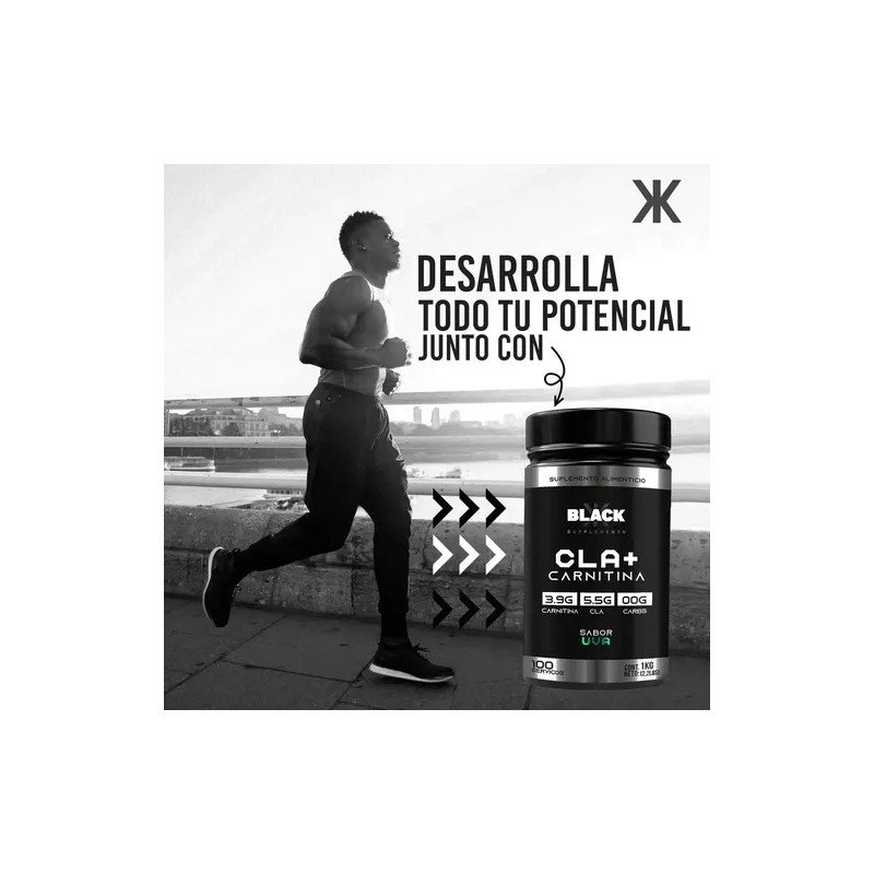Black Supplements Cla Carnitina 1kg 100servs Uva