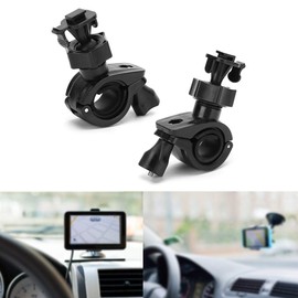 2Pcs Handlebar Dash Cam Mount Holder, 360° Rotation Camera Bike Mount Clamp Video Recorder Mount Holder for Bicycles Vehicles Motorcycle(Single Buckle Card Slot)