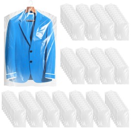 150 Pack Plastic Dry Cleaning Bags, 60x90cm Dry Cleaner Bag Dust-proof Plastic Garment Bags for Dry Cleaner, Home Storage, Travel, Moving, Clothing Protector Covers for Suits, Coat, Shirt, & Pants,