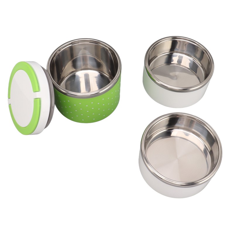 Stackable Stainless Steel Thermal Lunch Container Leakage Proof Retain Freshness