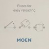 Moen Voss Collection Brushed Nickel Pivoting Toilet Paper Holder, Wall
