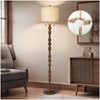 65.5" Natural Real Wood Floor Lamp with S Cluster Pull