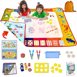 Magic Rug for Kids 2 Sides 120 x 90 cm with Accessories, Educational Toy, Drawing Toy, Toy, Children's Game, 3 Years, Toy, Doodle, Gift Idea