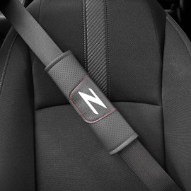 COOL KEYER 2 Pcs Car Seat Belt Covers for Adults Shoulder Pad Belt Strap Covers Compatible for Nissan 240ZX 280ZX 300ZX 350Z 370Z Z Car (White)