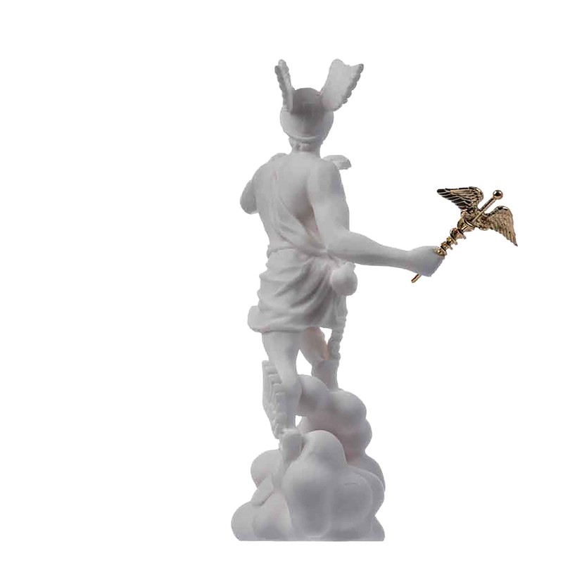 Hermes Mercury God Zeus Son Roman Statue Alabaster 17 cm