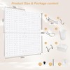 FZK Peg Board,36pcs Pegboard Kit, Includes 4 White Pegboard and