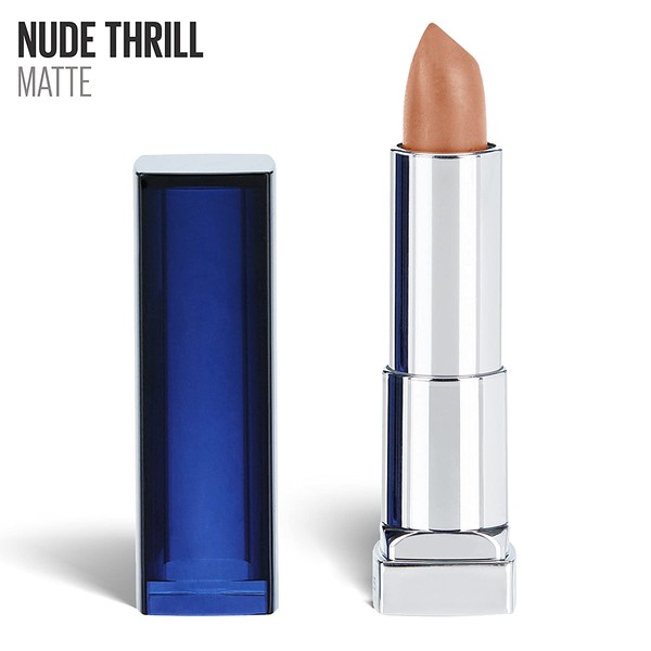 Maybelline New York Color Sensational Nude Lipstick Matte Lipstick, Nude Thrill, 0.15 Ounce (Pack of 1)