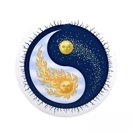 Fashion Jewelry SUN MOON YIN YANG STAR charm pendant 22" Sterling 925 Silver necklace Gold Gift