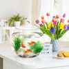 1 Gallon Plastic Fish Bowl, Shatterproof Clear Round Goldfish Betta