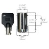 RiKey Security - Storage Cylinder Lock with 3 Tubular Keys